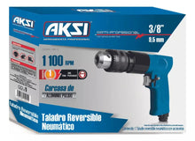Taladro Neumático Reversible 3/8 Semi Profesional Color Azul - Aksi - vista lateral
