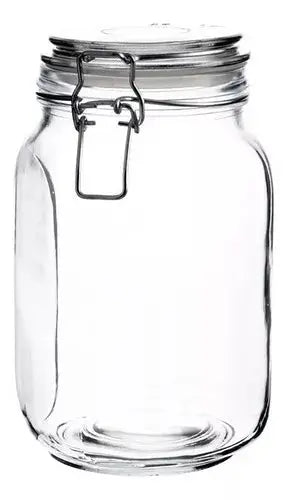 Frasco Hermetico Vidrio Contenedor Con Tapa Clip Brocal 2 Lt - Vittori