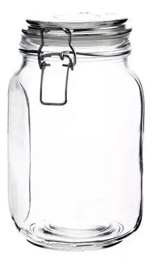 Frasco Hermetico Vidrio Contenedor Con Tapa Clip Brocal 2 Lt - Vittori
