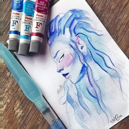 Estuche 24 Tubos Acuarelas Profesionales Pentel Arts 5ml - Pentel - contenido