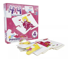 Primer Rompecabezas Infantil 4x4 De Princesa Diako Madera - Diako