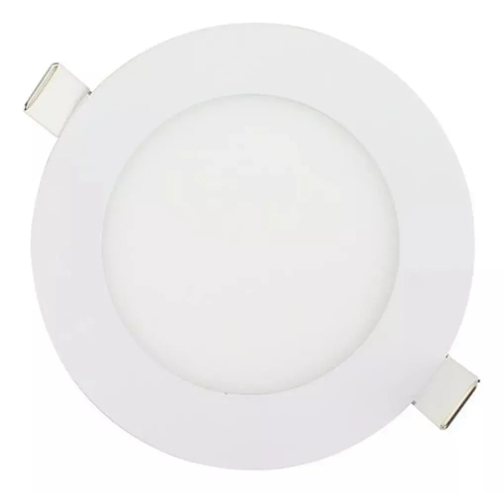 6 Piezas Panel Circular Led Empotrar Luz Calida Sanelec 6w - Sanelec - vista lateral