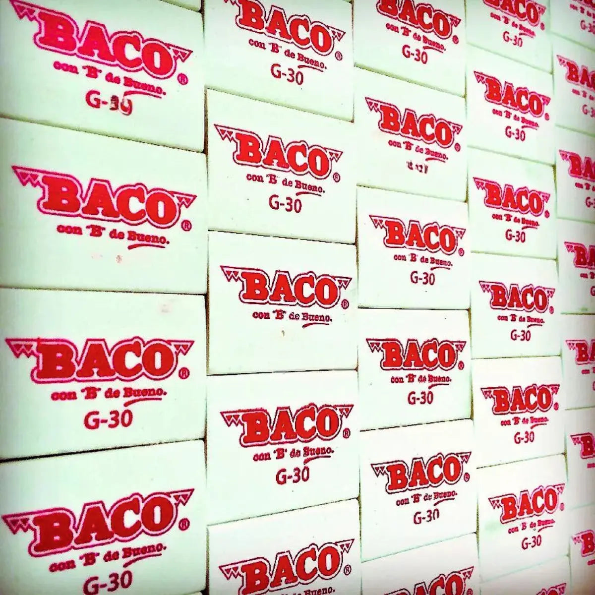 60 Gomas Blanca Plástica Baco Borrador Escolar Lápiz G60 - BACO