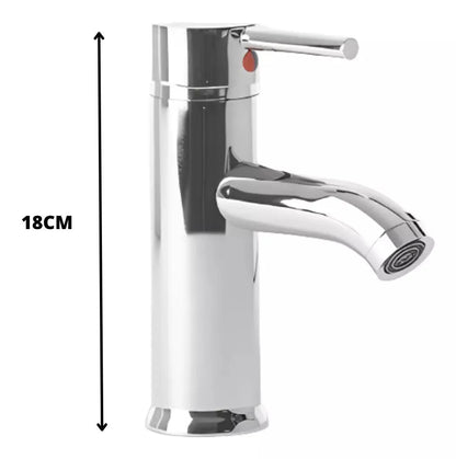 Llave Monomando Hidroflud Mezcladora 18cm Inoxidable Baño - HIDROFLUD - detalle