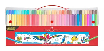 Plumones Lavables Faber Castell Fiesta Estuche Rígido 72 Pz - Faber Castell - vista lateral
