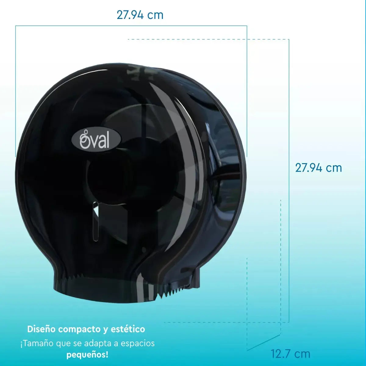 Oval Despachador Papel Higiénico Dv039 Color Humo - Oval - vista trasera