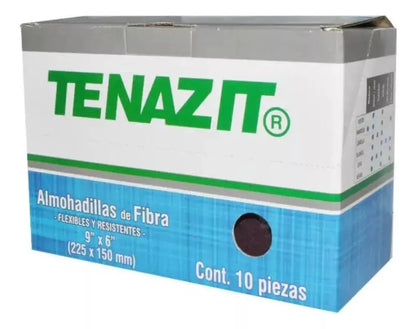 10pz Almohadilla Fibra 601 Tenazit 9'' X 6'' Grano Medio - Austrodiam