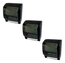 Set 3 Despachador Toalla Rollo Oval Uso Rudo Color Negro - Oval - vista trasera