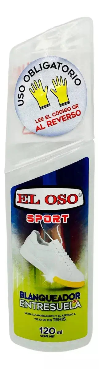 Blanqueador Limpiador Suelas Tenis Calzado El Oso 120ml - El oso - detalle
