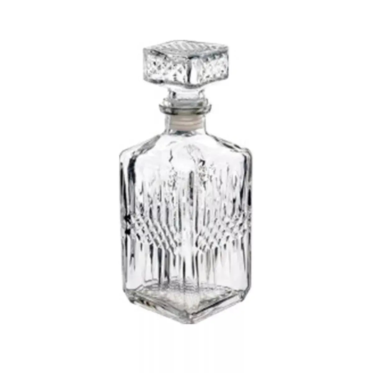 Licorera Cuadrada Grande Rodas 750ml Vidrio Cristal - Vittori - empaque