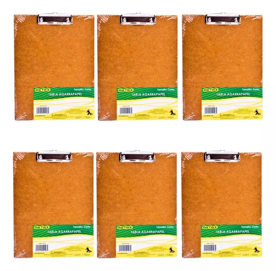6 Tablas Agarra Papel Dietrix 9148 Tamaño Carta Madera - Dietrix - vista lateral