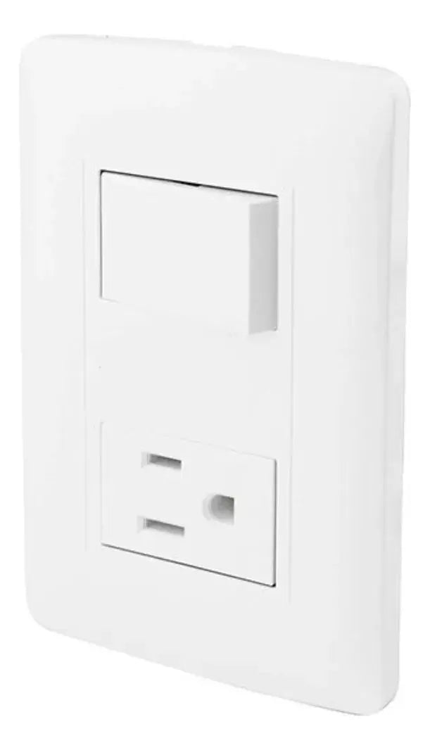 Placa Toscana Apagador C/contacto 4459 Sanelec Santul - Sanelec - vista lateral