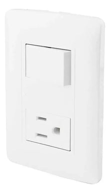 Placa Toscana Apagador C/contacto 4459 Sanelec Santul - Sanelec - vista lateral