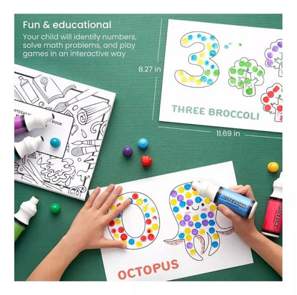 Marcador Puntos Para Niños 75 Ml + Libro Alfanumerico Arteza - Coveme
