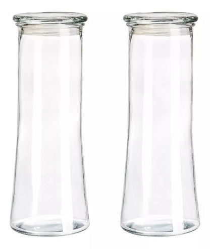 Envase Brocal Tapa Contenedor Frasco Vidrio Cristal 1.8 Lt - Vittori - vista trasera