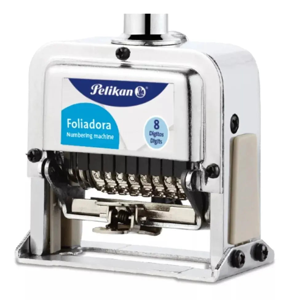 Foliador Automatico Metalico 8 Digitos Pelikan - Pelikan - detalle