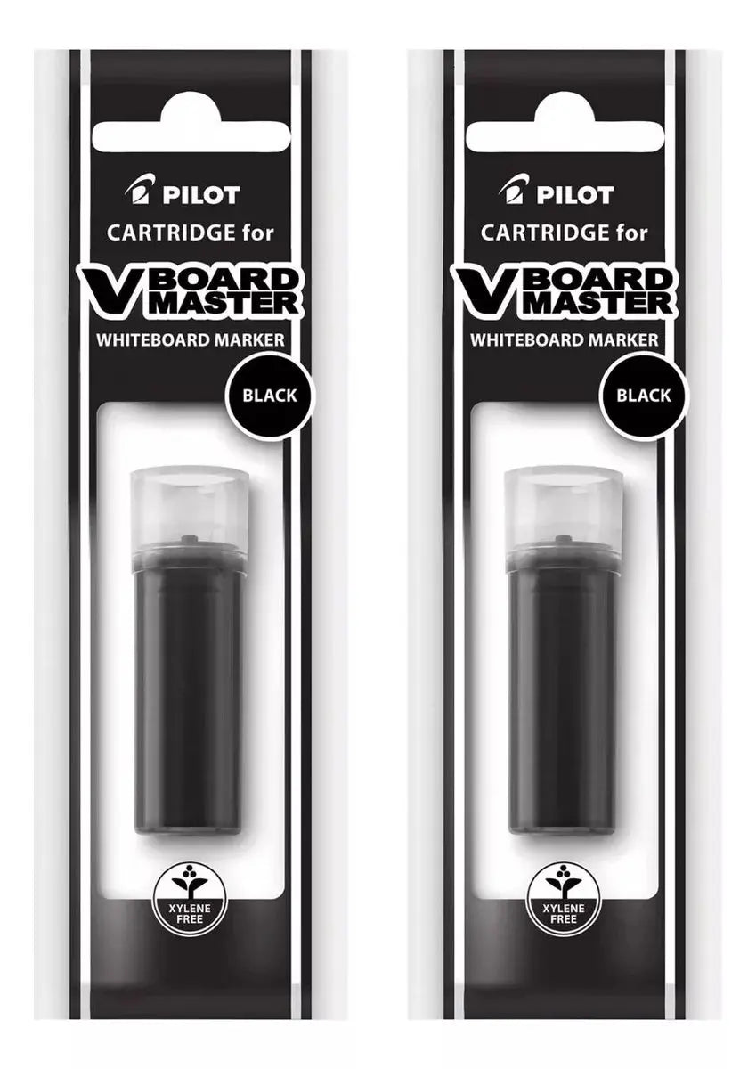 2 Cartuchos Repuestos Tinta Pilot Marcador Pizarrón V Board Negro - Pilot