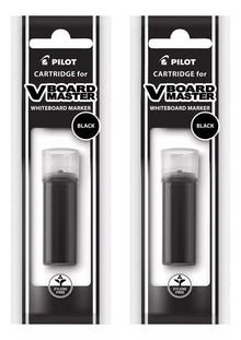 2 Cartuchos Repuestos Tinta Pilot Marcador Pizarrón V Board Negro - Pilot