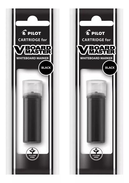 2 Cartuchos Repuestos Tinta Pilot Marcador Pizarrón V Board Negro - Pilot