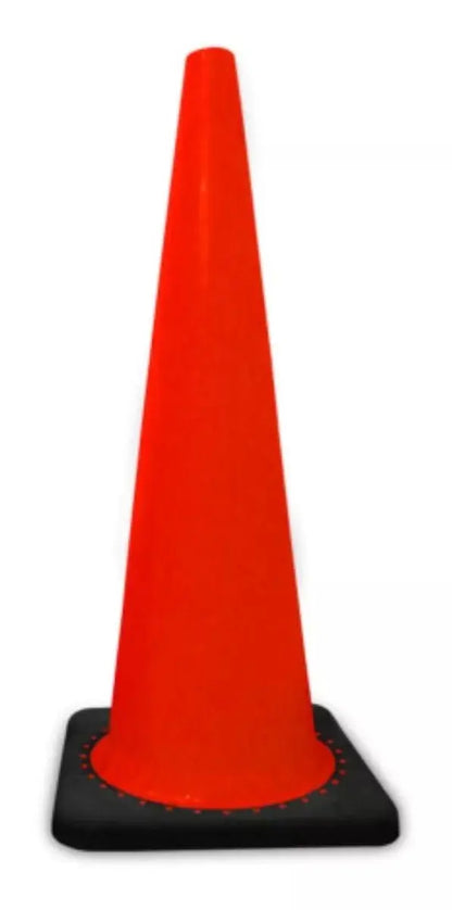 Cono Señalización Vial 71cm Pvc Flexible Naranja Alyger - Alyger - vista trasera