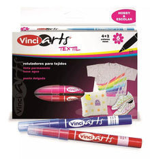 Plumones Marcadores Permanentes Vinci Arts Base Agua 6 Piezas - Vinci - vista lateral