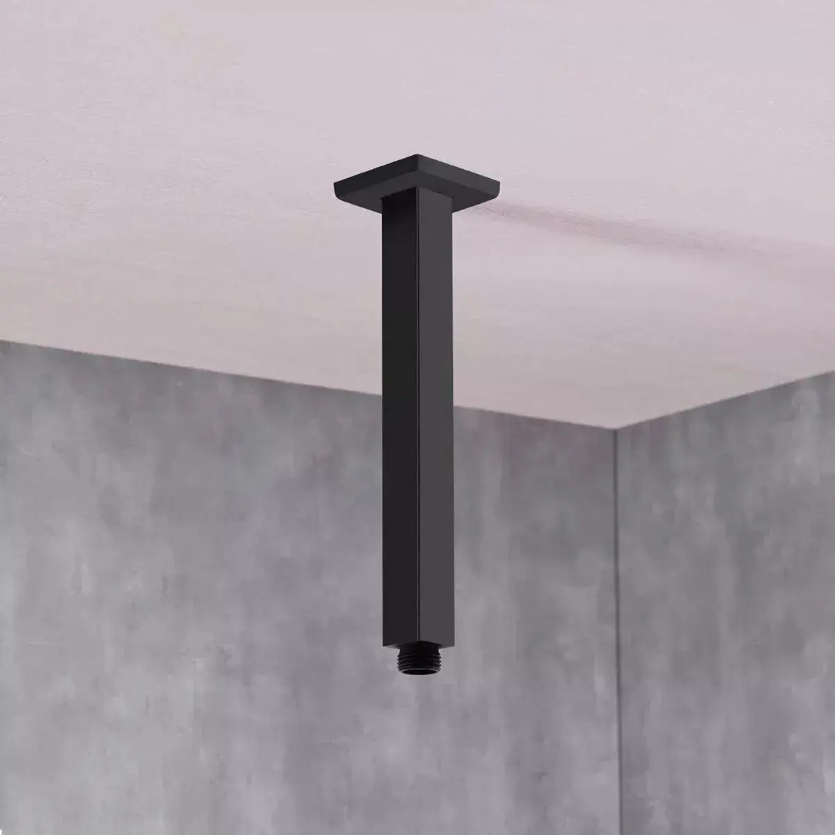Cuello Techo Regadera Meer Negro Mate 40cm Acero Inoxidable - CNX - accesorios