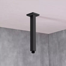 Cuello Techo Regadera Meer Negro Mate 40cm Acero Inoxidable - CNX - accesorios