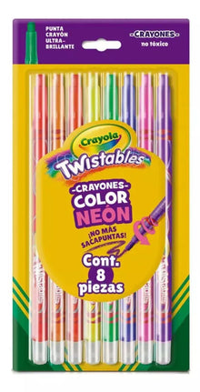 8 Crayones Twistables Extremos Colores Neon Largos Crayola - Crayola - vista trasera