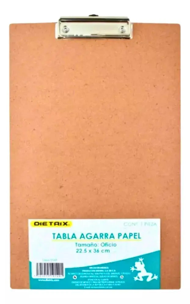 6 Tablas Agarra Papel Dietrix 9149 Tamaño Oficio Madera - Dietrix