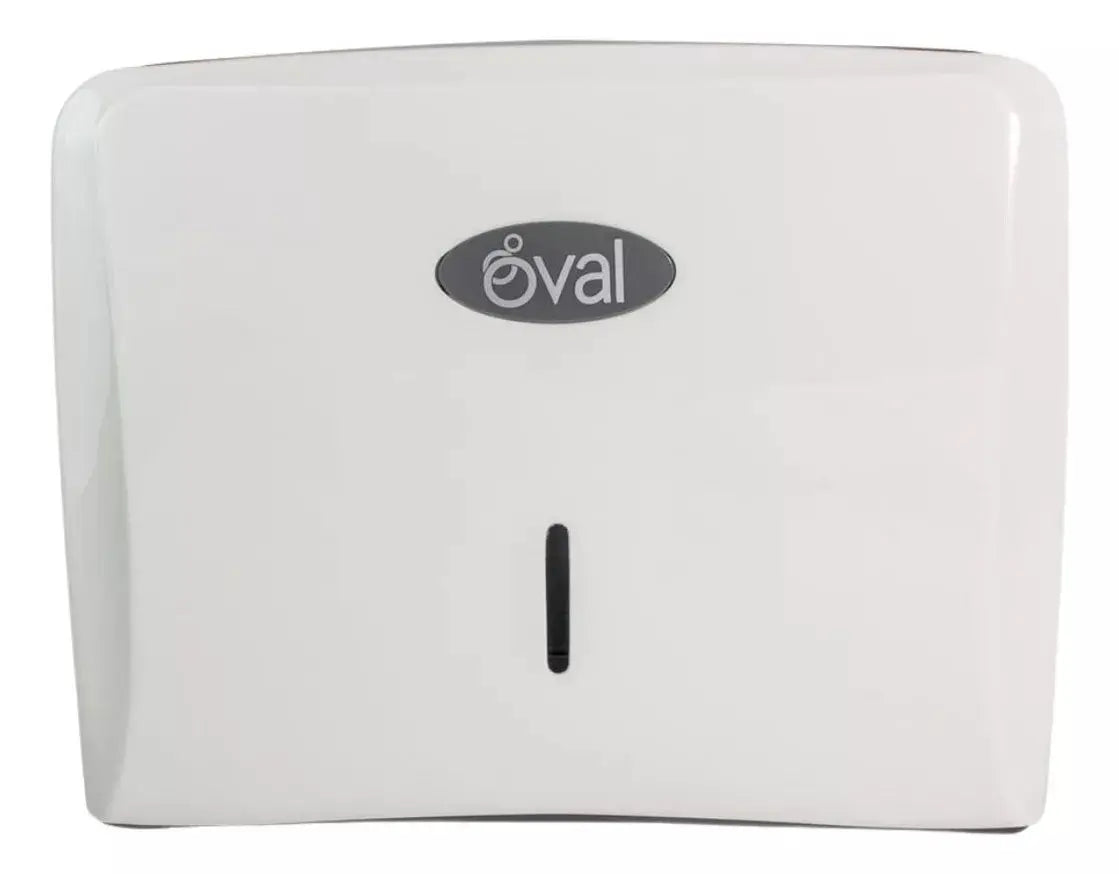 Despachador Toalla Interdoblada Oval Blanco Gris Eco Pp - Oval - vista lateral