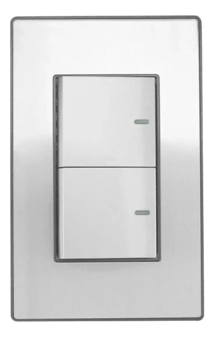 Placa Armada Doble Apagador Sanelec Cordoba Acero Inox 4635 - Sanelec
