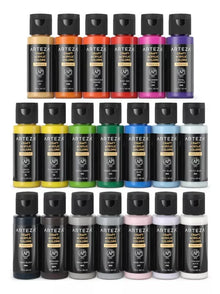 Set 20 Pintura Acrílica Artesanal 60 Ml Colores Arteza - Coveme - vista trasera