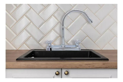 Mezcladora Flexible Fregadero Meer 1/4'' Vuelta Acero Inox - CNX - vista lateral