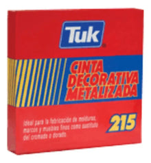 Cinta Decorativa Metalizada Tuk 3mmx40m Color Oro - Tuck