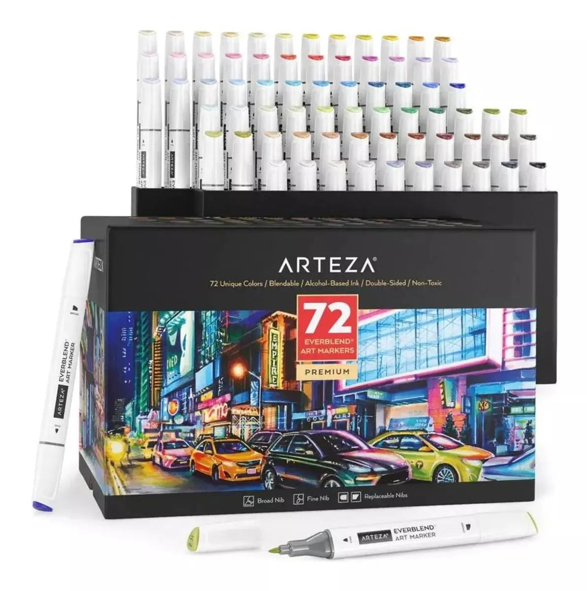 72 Rotuladores Marcador Doble Punta Everblend Ultra Arteza - Coveme - contenido