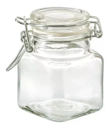 Set 6 Frascos Vidrio Almacena Cocina 100 Ml Tapa Hermetica - Vittori - detalle