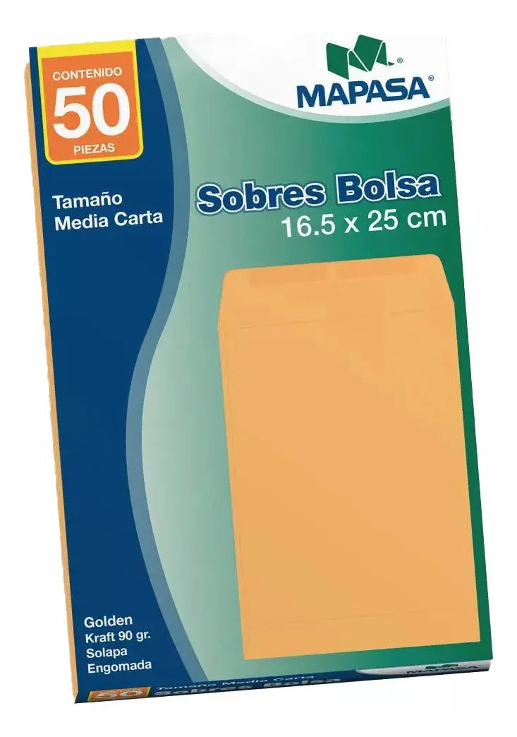 Sobre Bolsa Mapasa Media Carta Golden Kraft 50pzs 90g Ia0315 Golden Kraft - Arpapel