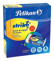 20 Goma Borrador Migajon Superborrado Lápiz Pelikan Strike20 - Pelikan - uso