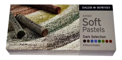Soft Pastel Daler Rowney Gises Tonos Oscuros Profesional 8 Piezas - Daler-Rowney - vista lateral