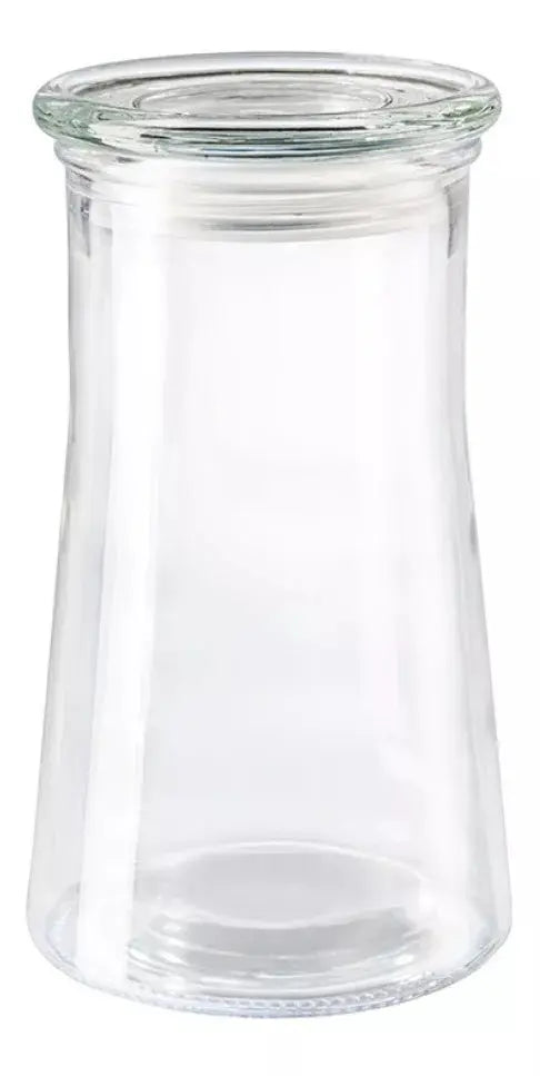 Envase Brocal Tapa Contenedor Frasco Vidrio Cristal 1.2 Lt - Vittori - vista lateral