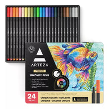 24 Boligrafos Fineliner Inkonic 0.4 Mm Colores Arteza - Coveme - detalle