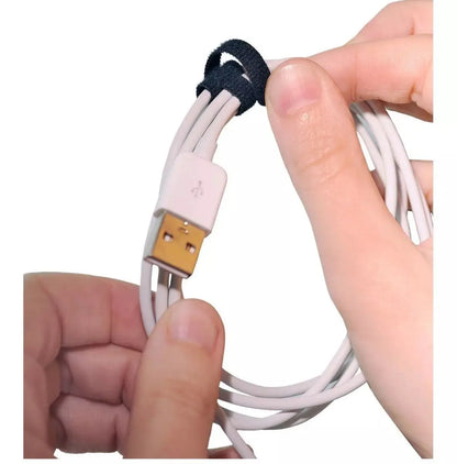 2 Pack Cincho Organizador Cables Velcro® Tira Sujeción Negro - Velcro - vista lateral