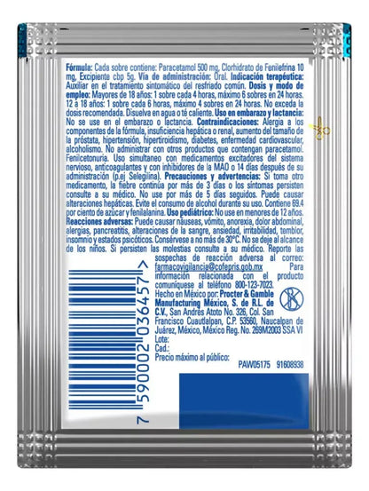 Vick Pyrena Auxiliar Antigripal Sabor Miel Y Limón 5 Sobres - KCTS - detalle