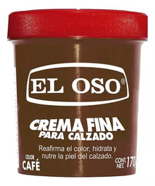 Crema Calzado El Oso Fina Color Café 170g Limpieza Zapatos - El oso - detalle