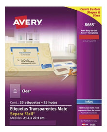 Etiquetas Traslucidas Avery 21.6 Cm X 27.9 Cm Adhesivas Mate - Avery - vista lateral