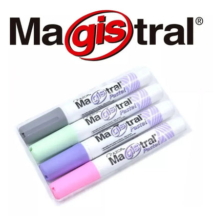 Estuche Marcador Magistral Pastel Con 4 Para Pizarrón Blanco - Magistral - empaque