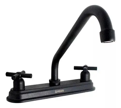 Mezcladora Fregadero Meer Color Negro Mate 1/4 Vuelta - CNX - vista lateral