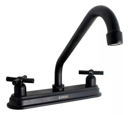 Mezcladora Fregadero Meer Color Negro Mate 1/4 Vuelta - CNX - vista lateral