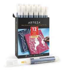 Set 12 Marcador Aceite Permanente Blanco Titanio Arteza - Arteza - empaque