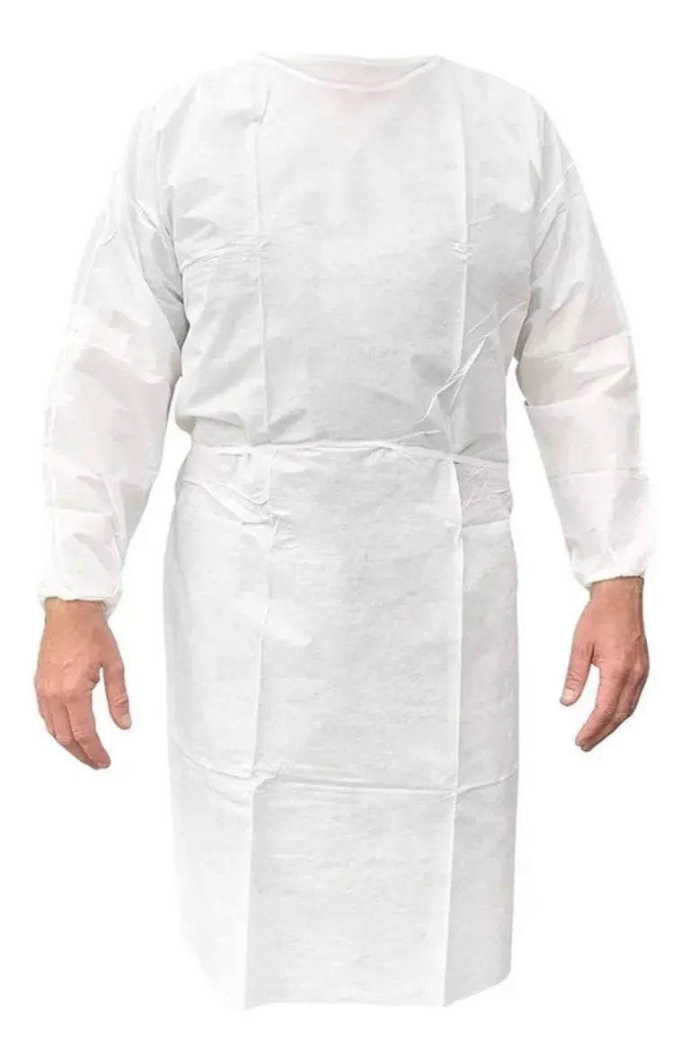 10pz Bata Quirúrgica Cirujano Desechable Esteril Puño Alyger Blanco - Alyger - accesorios